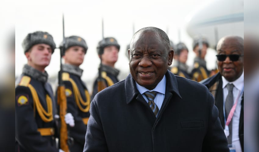 Kazan: President of SA Cyril Ramaphosa arrives to attend the 16th BRICS Summit