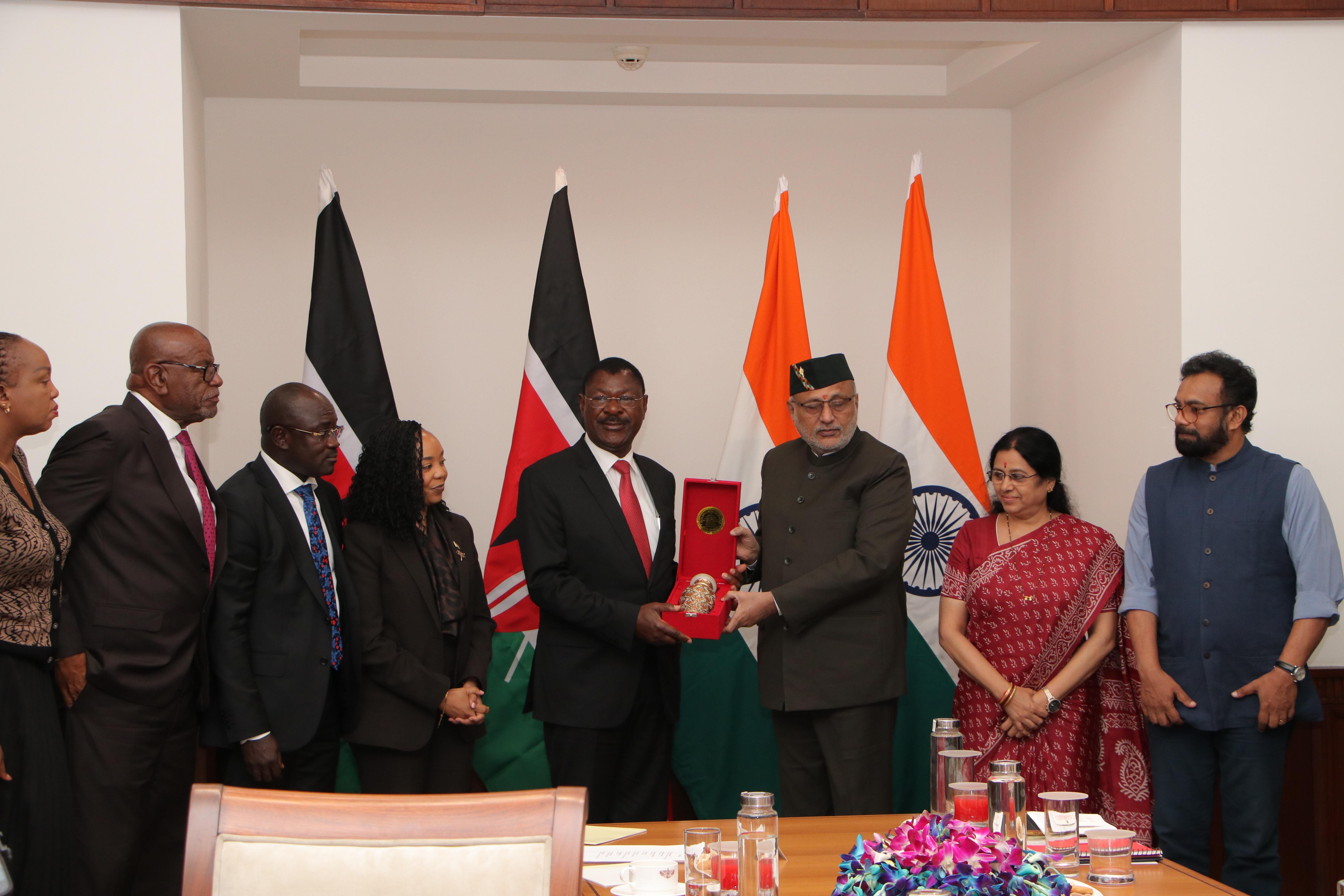 Kenyan assembly speaker visits India with delegation, calls on Vice President