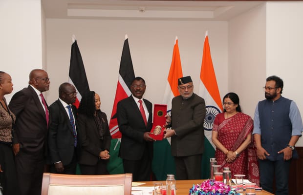 Kenyan assembly speaker visits India with delegation, calls on Vice President