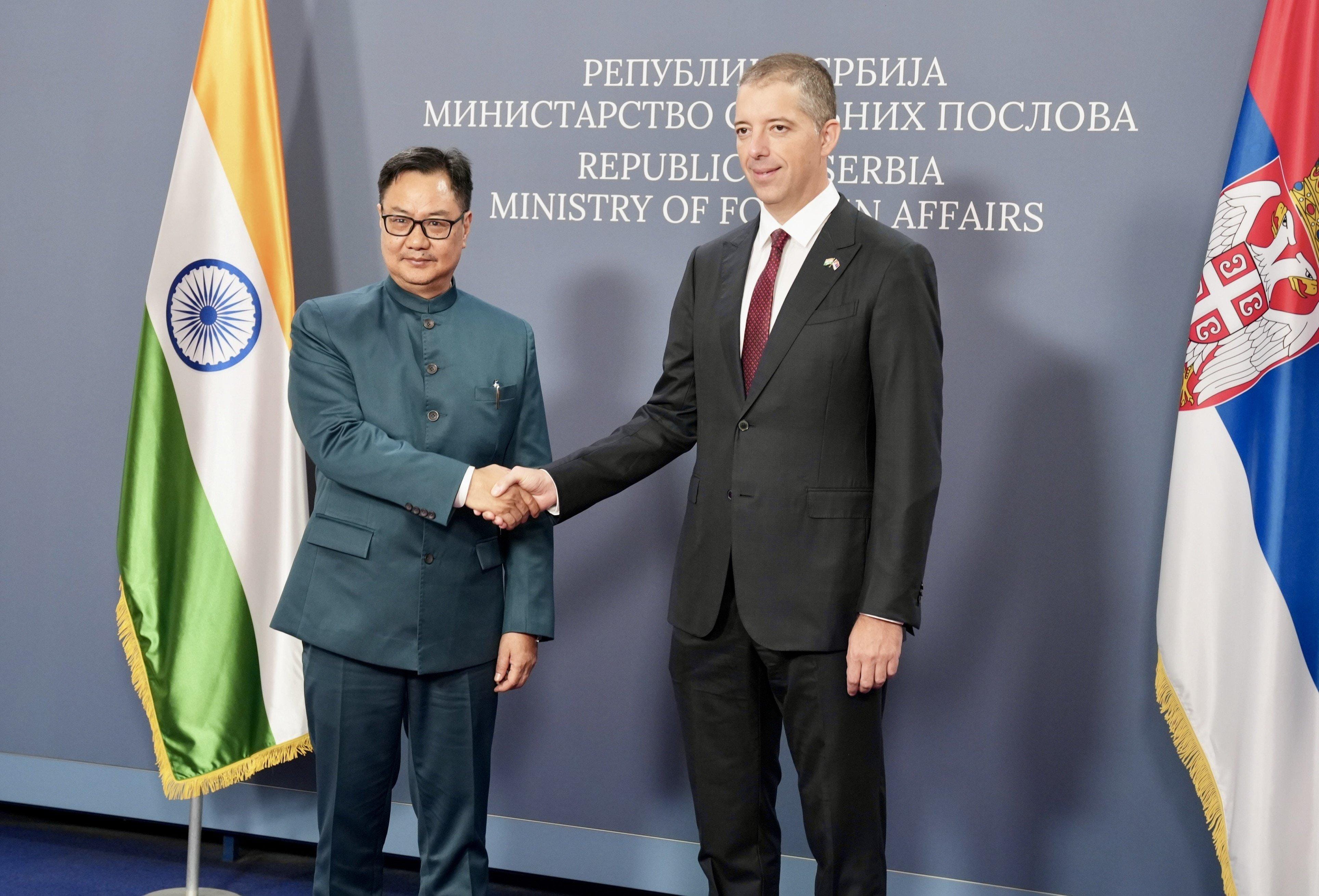Kiren Rijiju meets Serbian Foreign Minister, discusses deepening bilateral cooperation