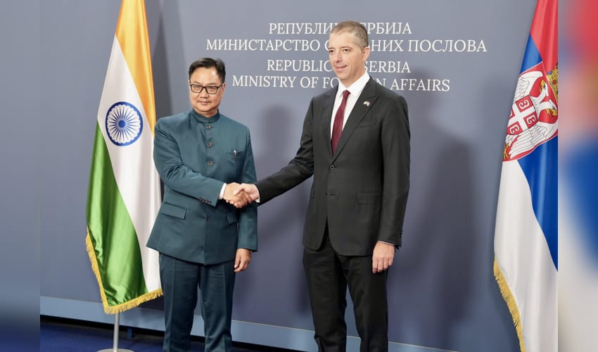 Kiren Rijiju meets Serbian Foreign Minister, discusses deepening bilateral cooperation