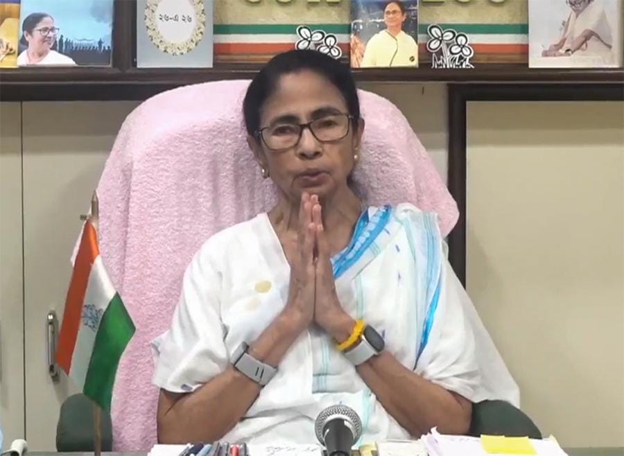 Kolkata: Mamata Banerjee speaks in a video message