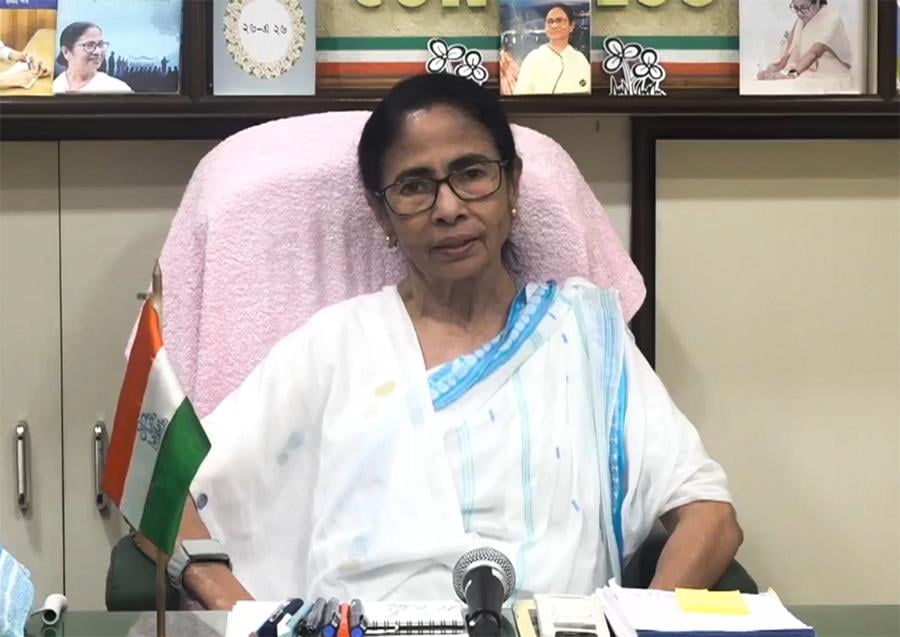 Kolkata: Mamata Banerjee speaks in a video message