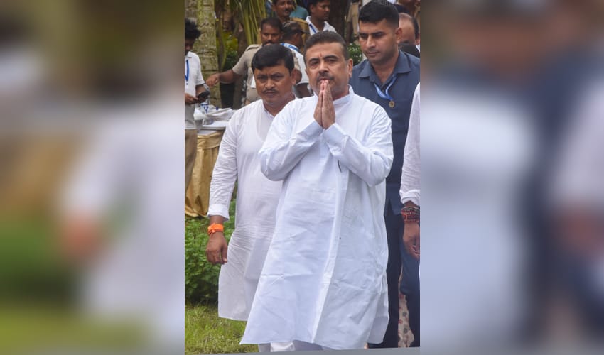 Kolkata: Suvendu Adhikari attends "Sabuj Swadhinata" plantation drive