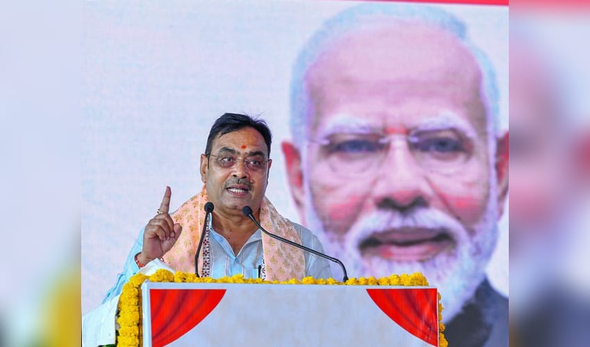 Kota: Bhajan Lal Sharma, Om Birla and Nitin Gadkari during public meeting