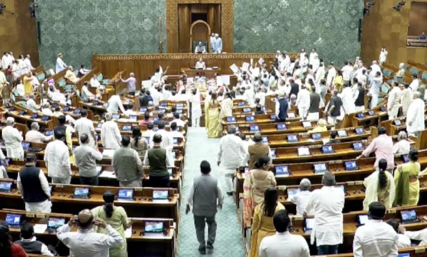 Lok Sabha adjourned 2-minute after reconvening amid Oppn's NEET uproar