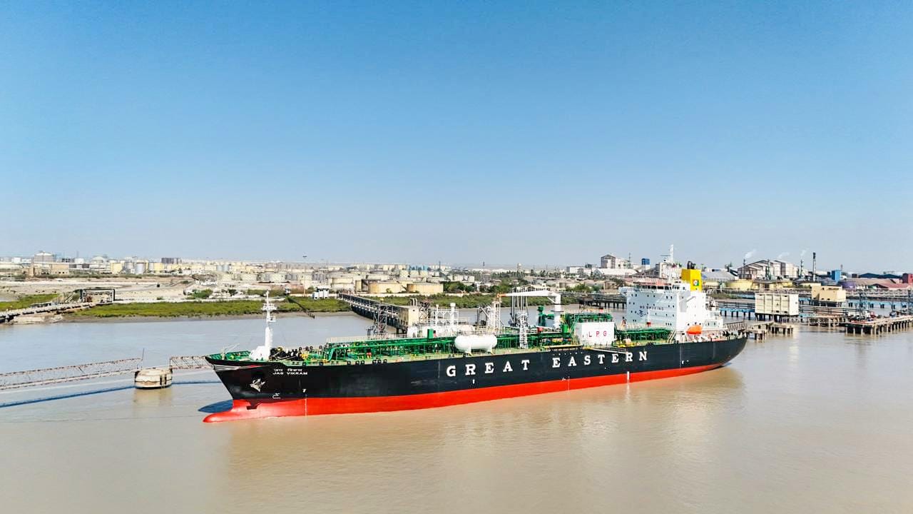 LPG vessel Jag Vikram reaches Kandla Port in Gujarat