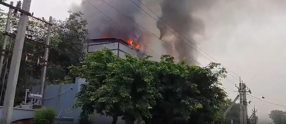 Massive fire breaks out at oil packing factory in Rajasthan's Alwar, nearby factories evacuated