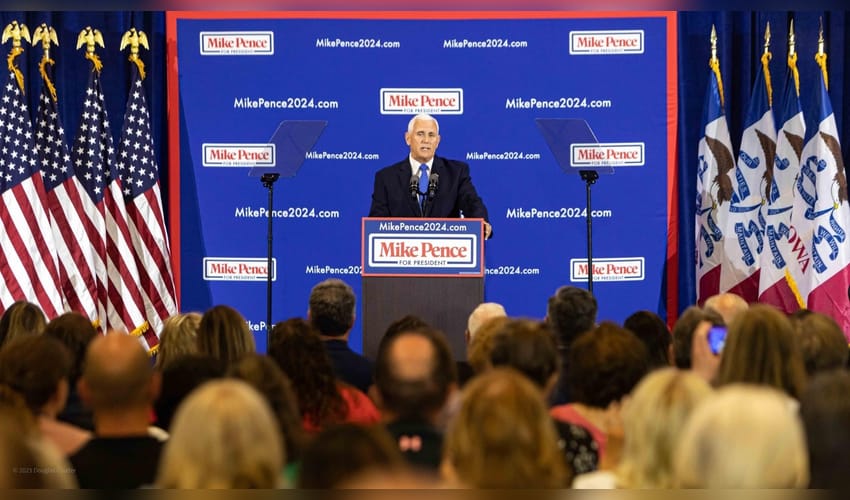 Mike Pence challenges Republican rivals to back 15-week abortion ban