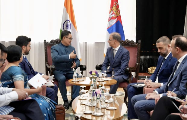 Minister Rijiju calls on Serbian PM, discusses strengthening ties