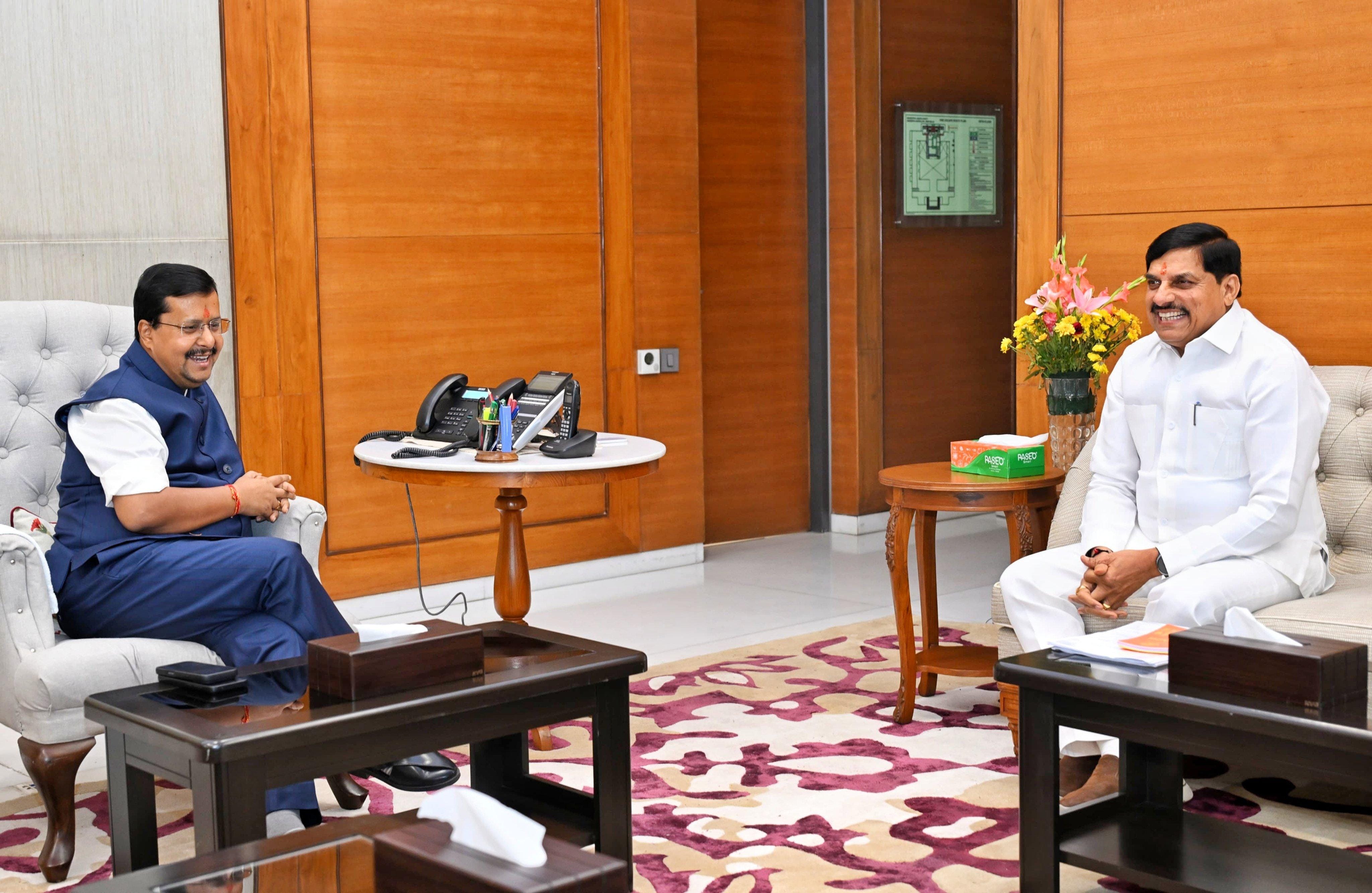 MP CM meets BJP chief, Union Ministers to discuss development roadmap 