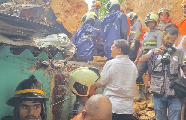 Mumbai: Two dead, several feared trapped after landslide in Ghatkopar; rescue ops on