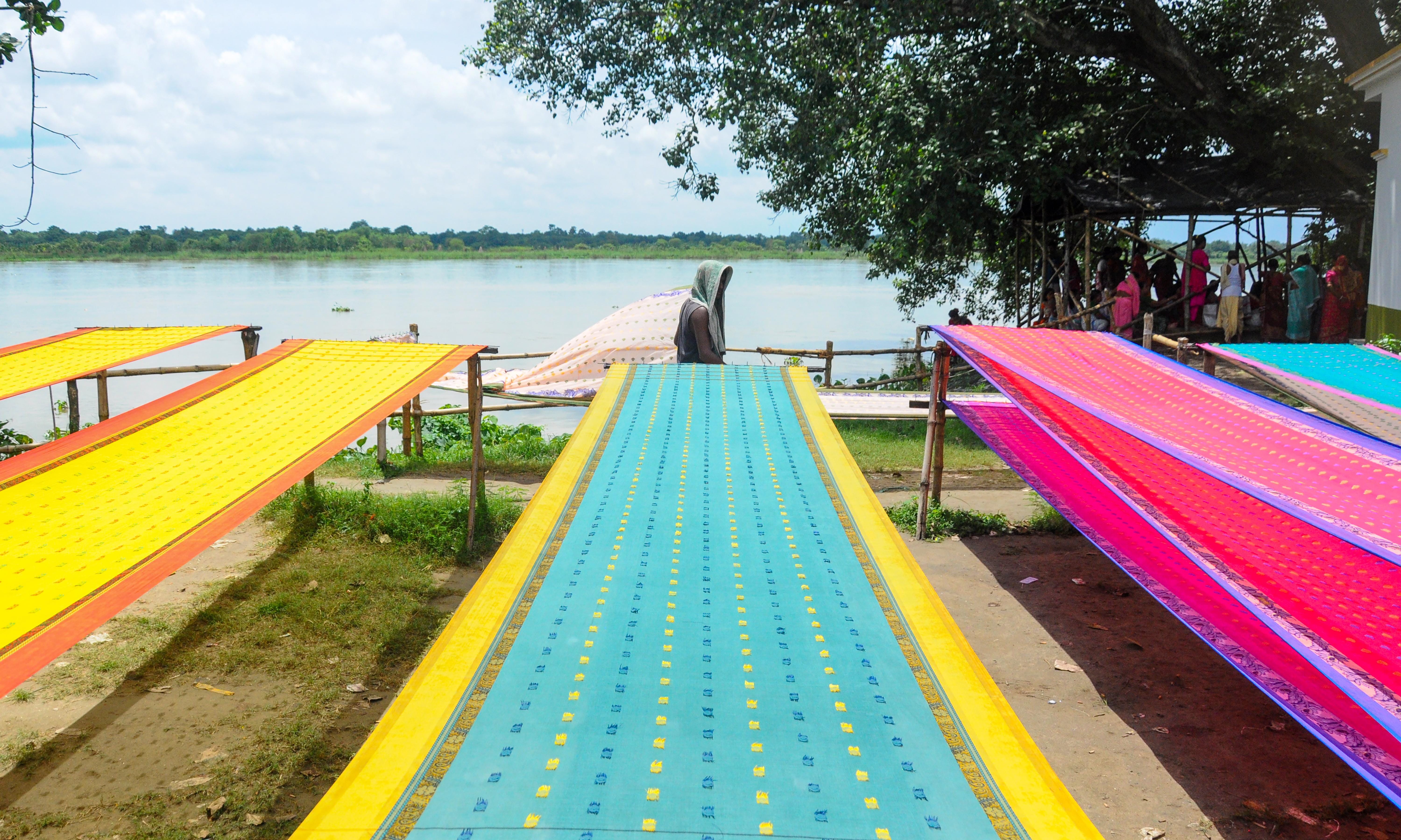 Nadia: Handloom Sarees Dry by Riverside