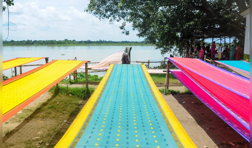 Nadia: Handloom Sarees Dry by Riverside