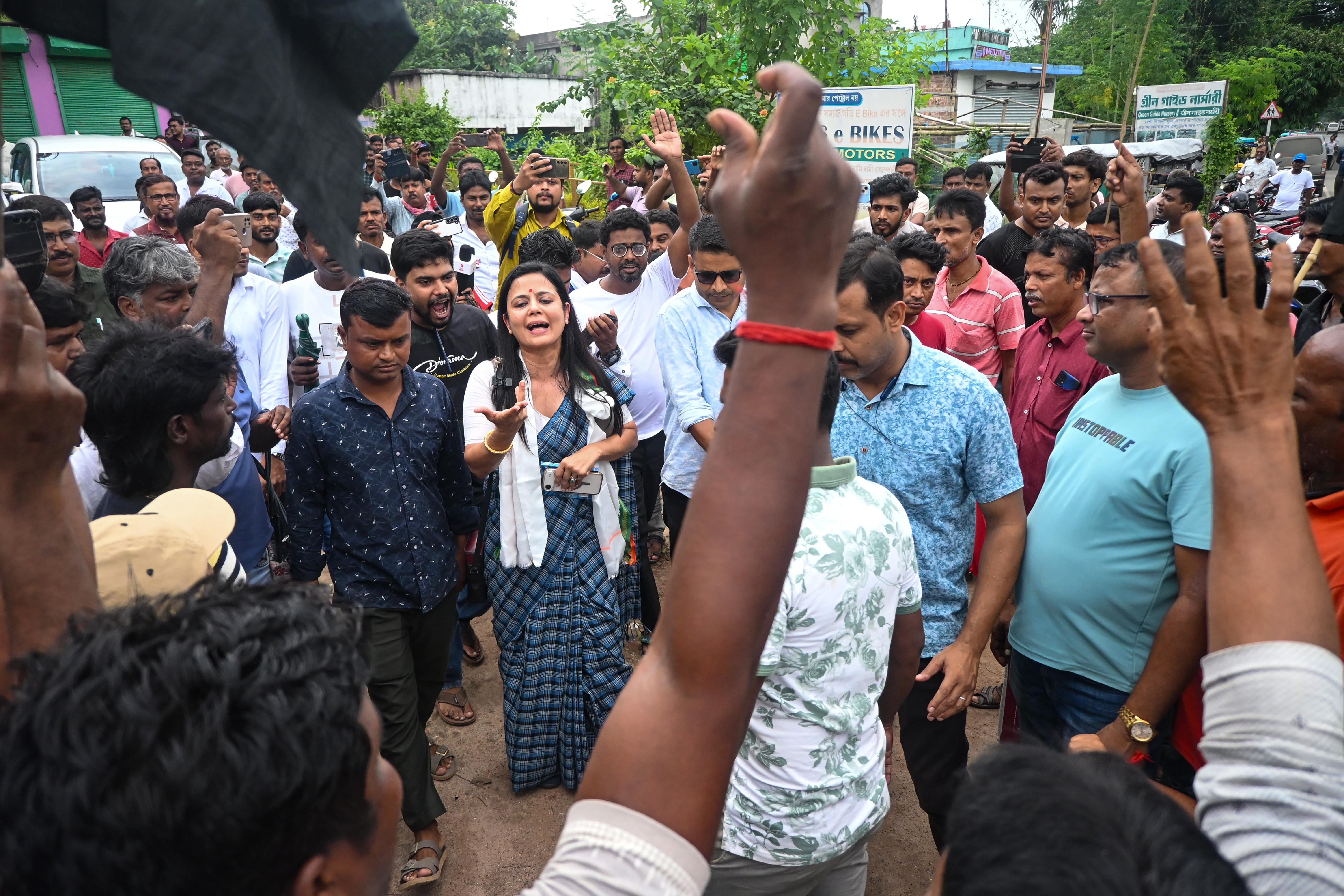 Nadia: Mahua Moitra attends party meeting