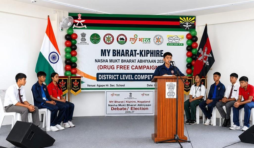 Nagaland: Students participate in anti‑drug campaign (Photo: IANS)