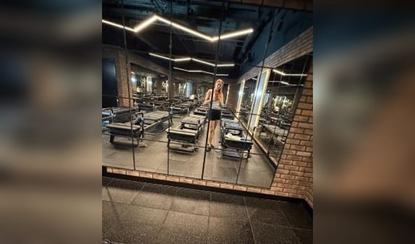 Nargis Fakhri swaps gym workout to try her hand at pilates