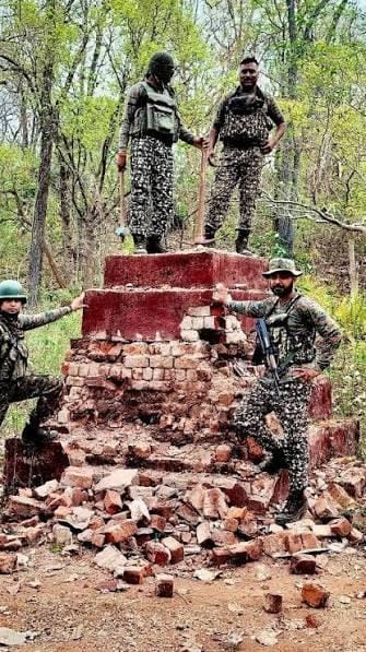 Naxal memorial demolished in Narayanpur search operation
