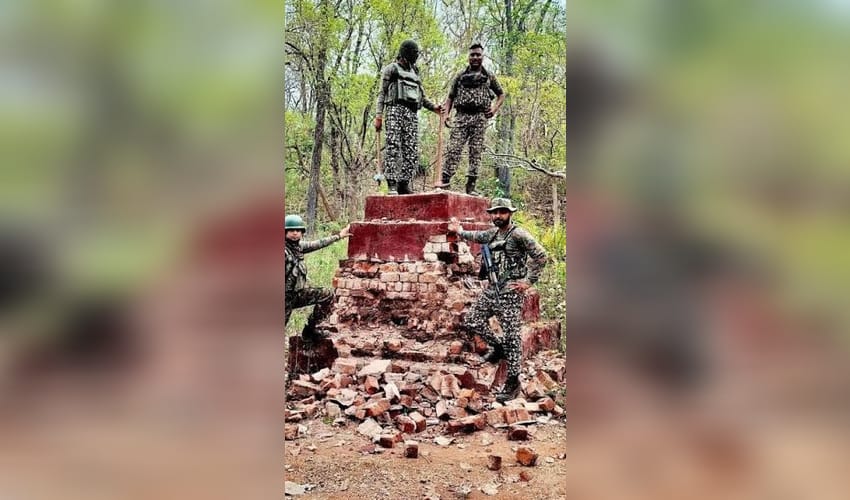 Naxal memorial demolished in Narayanpur search operation