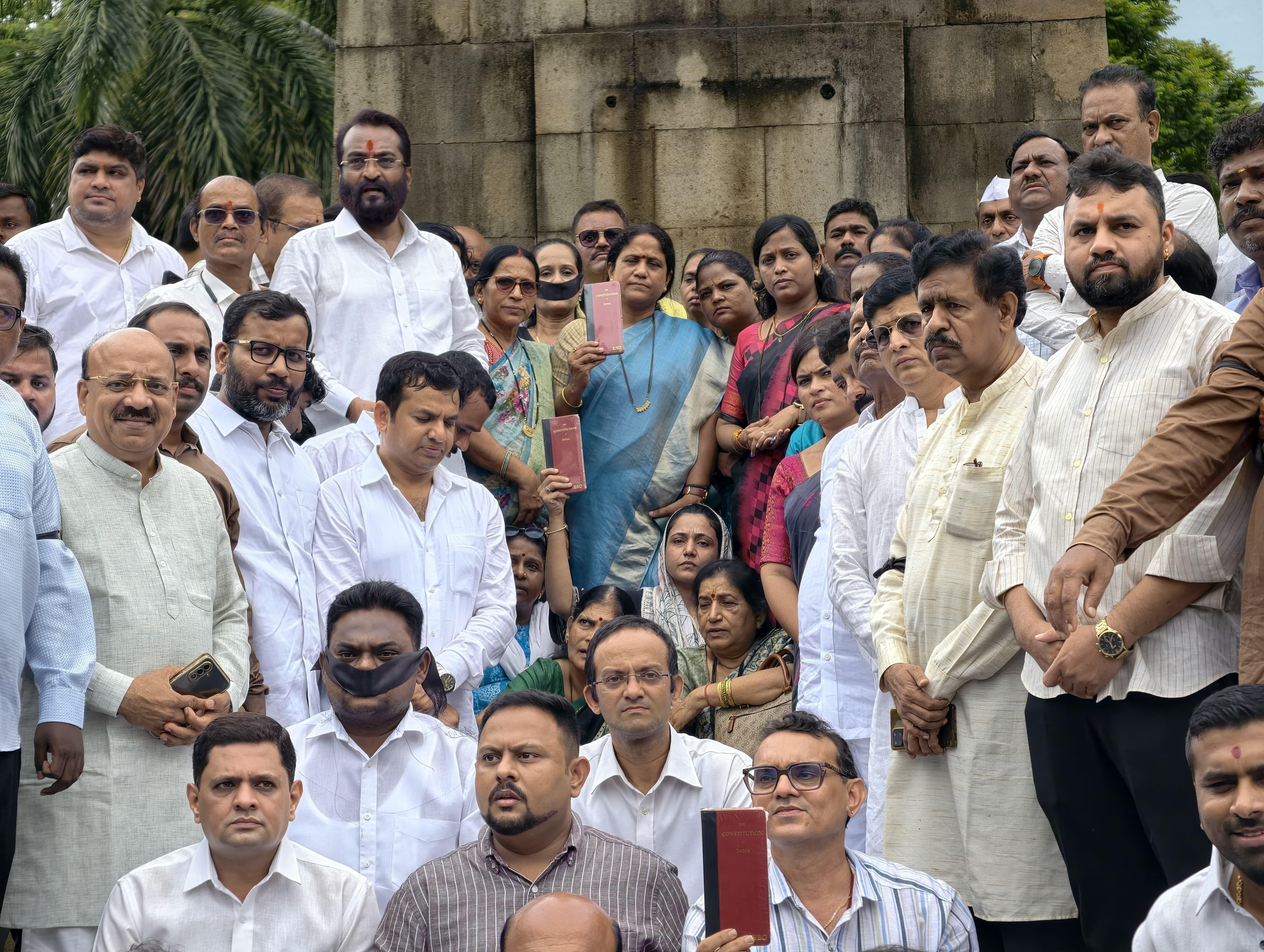 NCP stages protest 