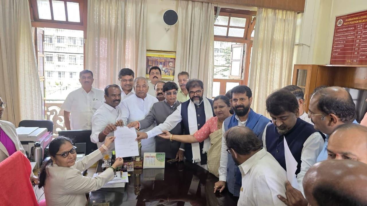 NDA's P.H. Poojar files nomination for Karnataka Legislative Council Chairman post