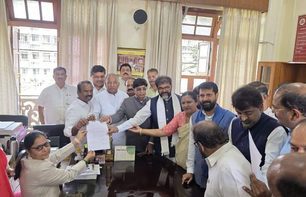 NDA's P.H. Poojar files nomination for Karnataka Legislative Council Chairman post