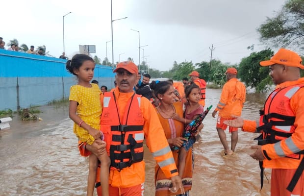 NDRF rescue 245, evacuate 852 in flood ops in Gujarat and two UTs