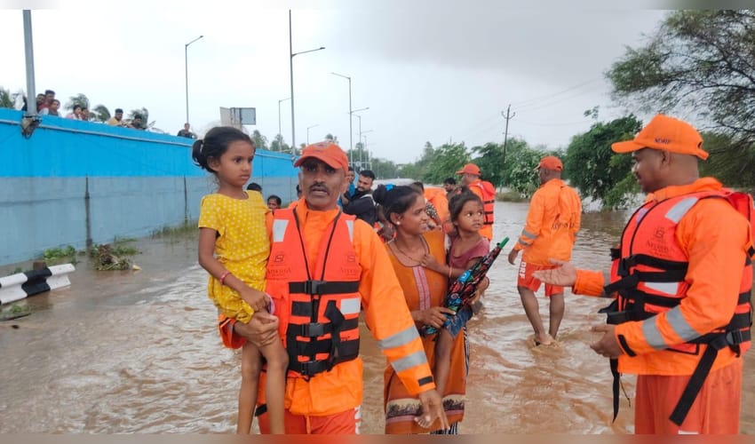 NDRF rescue 245, evacuate 852 in flood ops in Gujarat and two UTs
