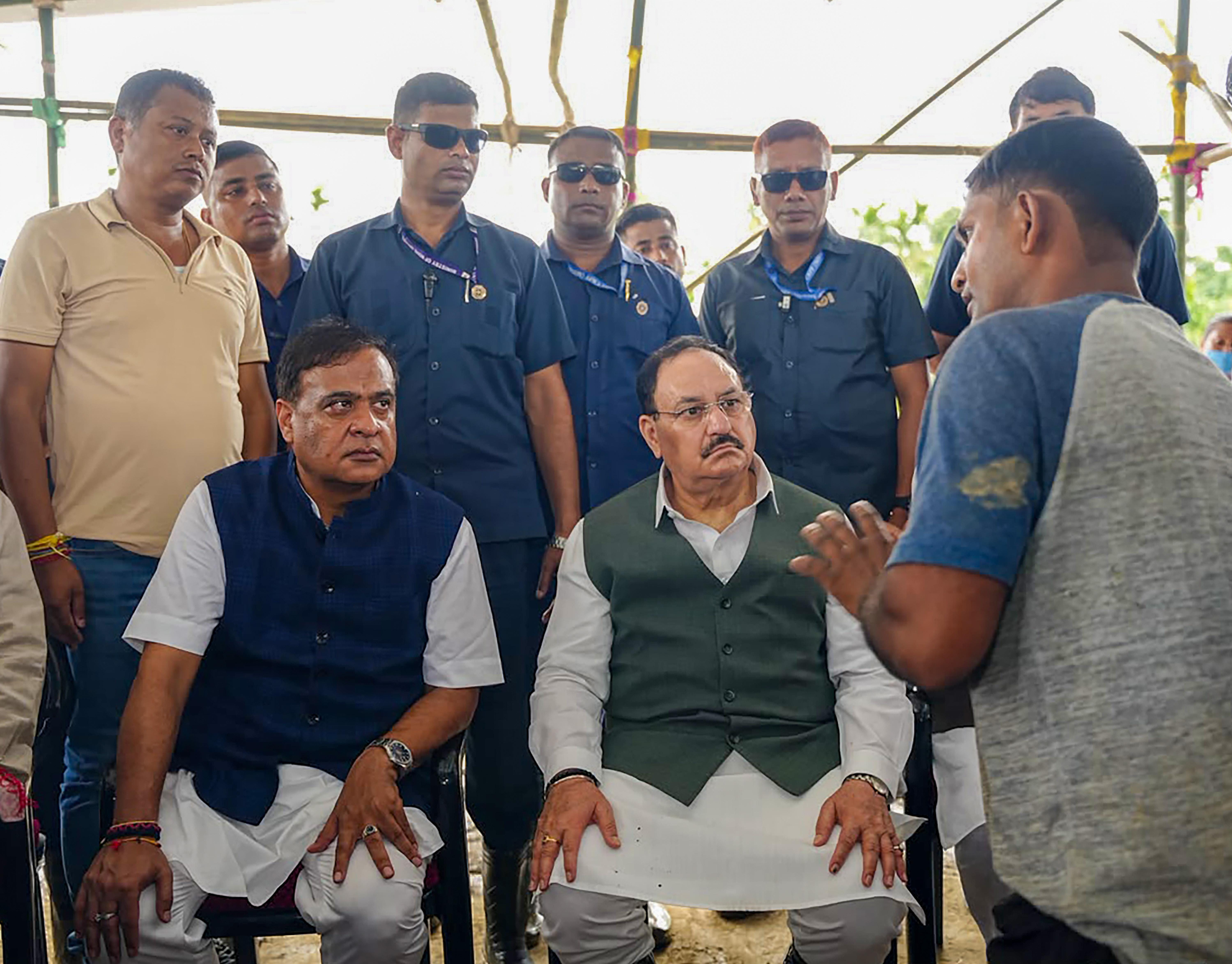 Nepalikhuti: J.P. Nadda visits flood-hit area
