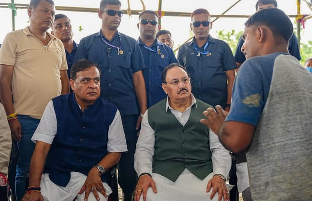 Nepalikhuti: J.P. Nadda visits flood-hit area
