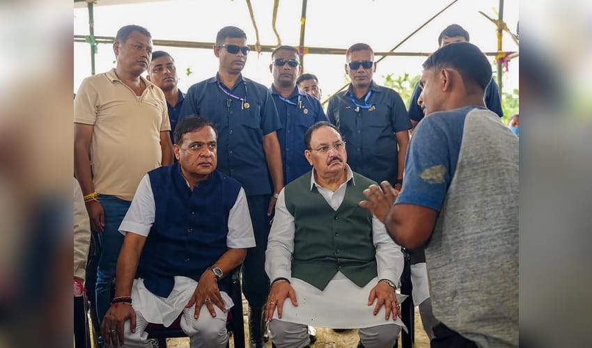 Nepalikhuti: J.P. Nadda visits flood-hit area