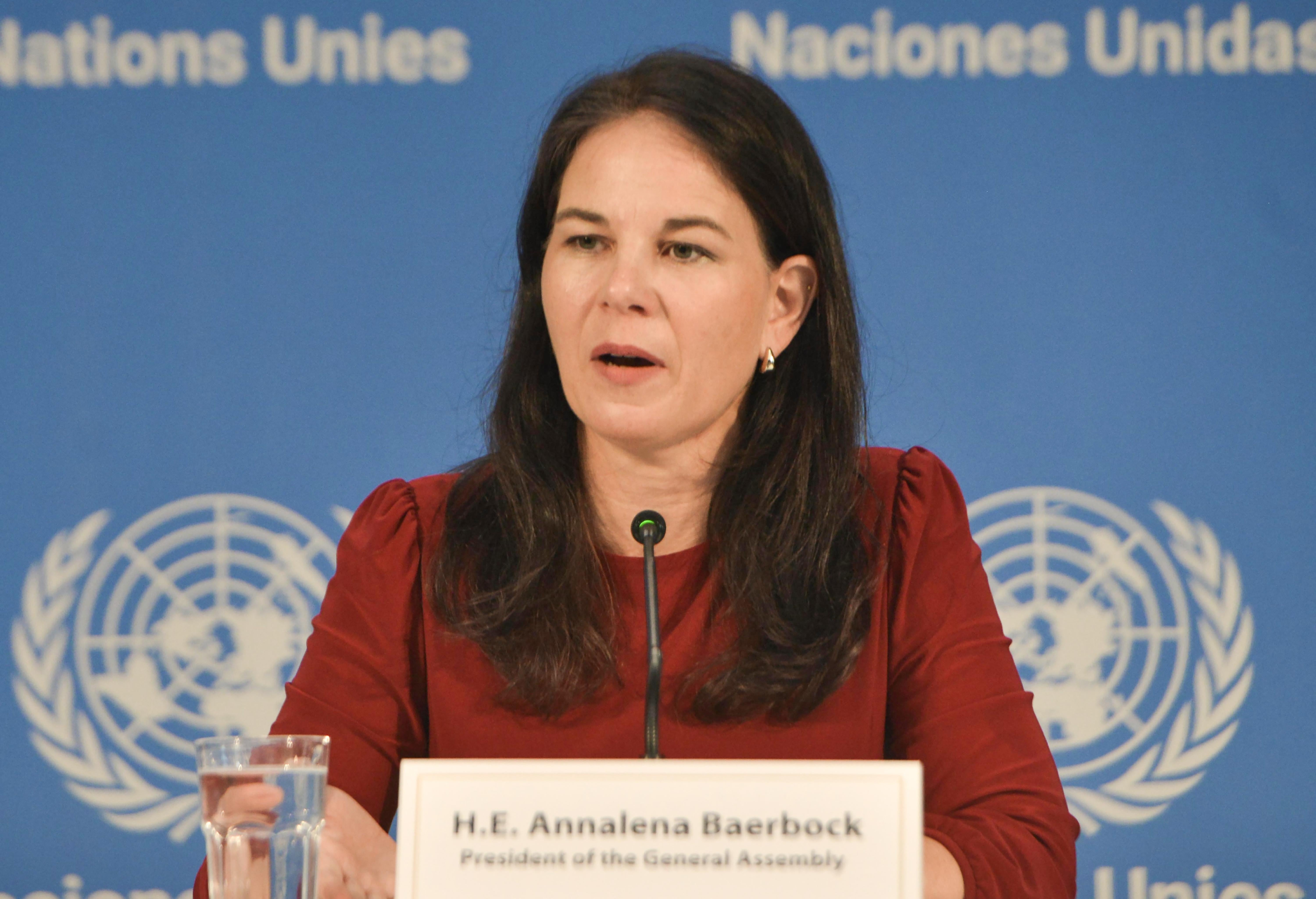 New Delhi: Annalena Baerbock addresses press conference