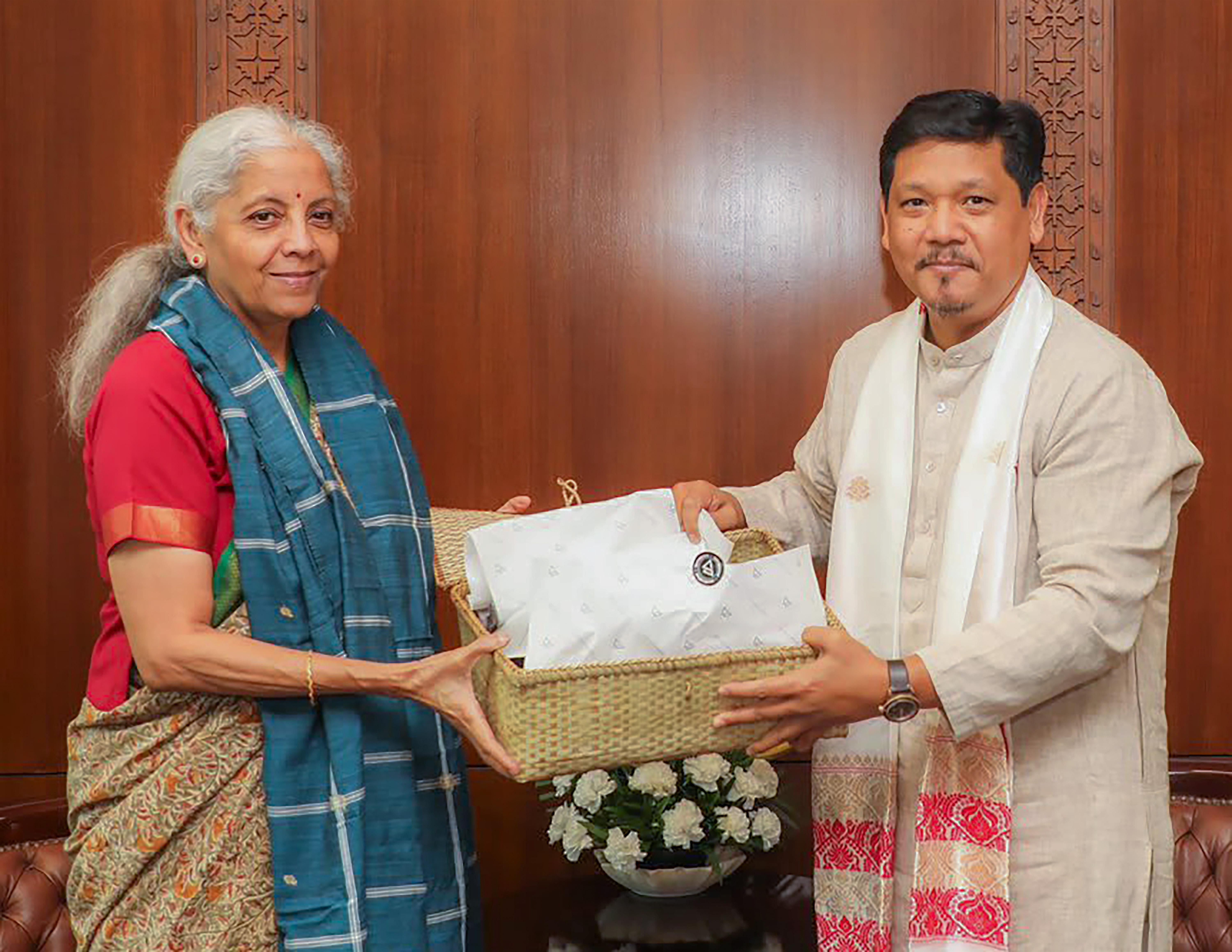 New Delhi: Assam and Meghalaya CMs Meet Nirmala Sitharaman
