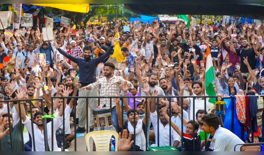 New Delhi: CJP protest at the Jantar Mantar