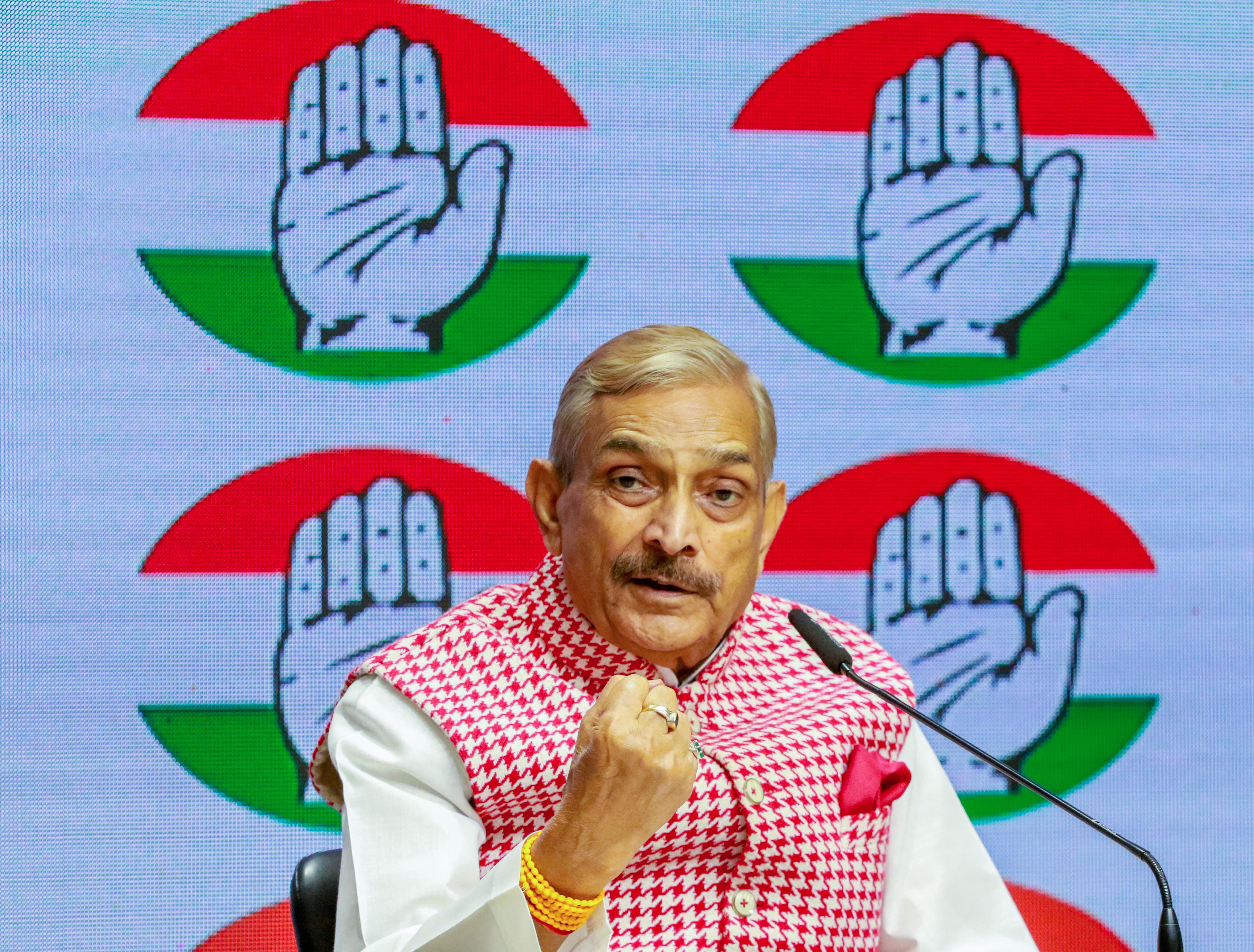 New Delhi: Congress MP Pramod Tiwari Addresses AICC Press Conference