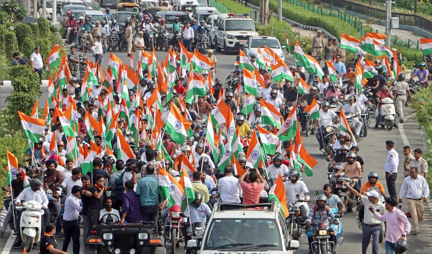 New Delhi: ‘Har Ghar Tiranga’ Bike Rally