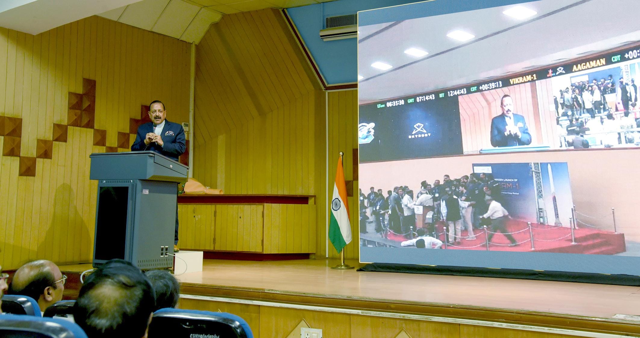 New Delhi: Jitendra Singh witnesses historic launch of Skyroot’s Vikram-1