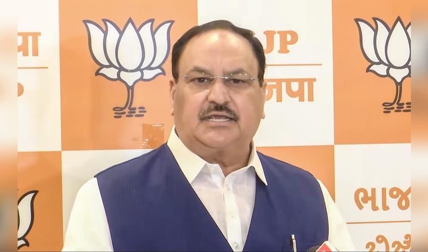 New Delhi: JP Nadda addresses media