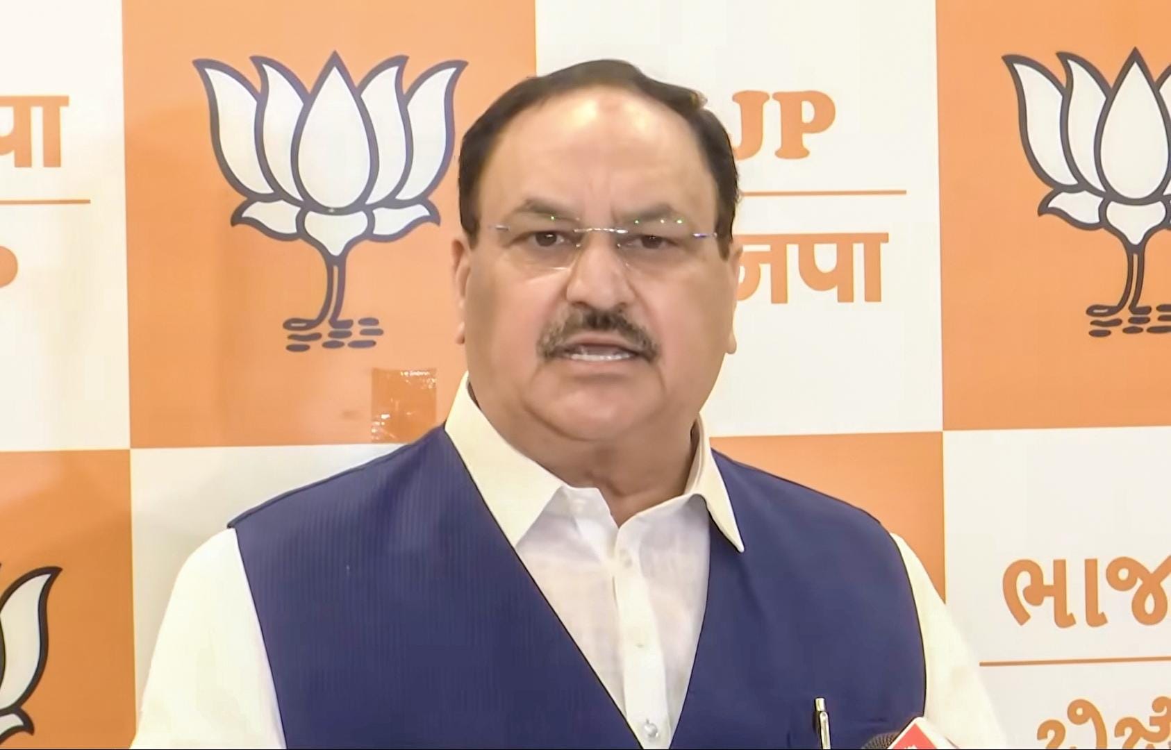 New Delhi: JP Nadda addresses media
