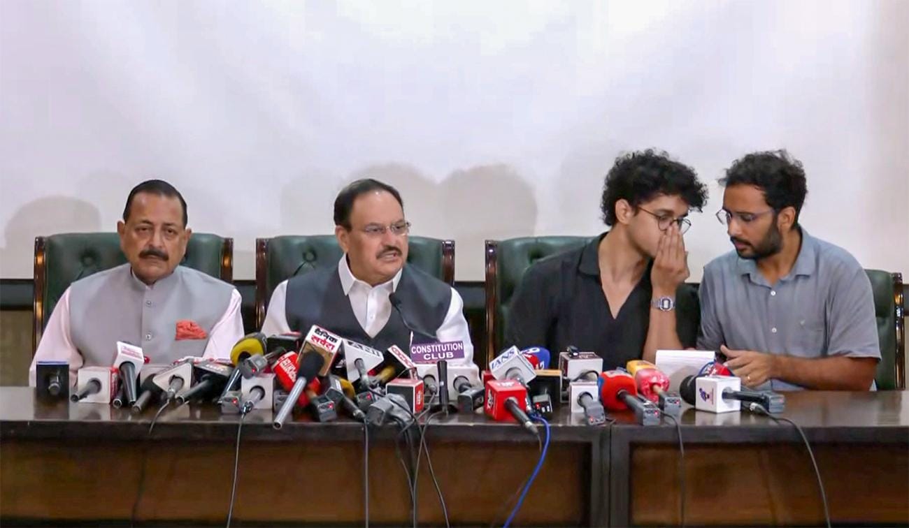 New Delhi: JP Nadda, Jitendra Singh and CJP leaders address joint press conference