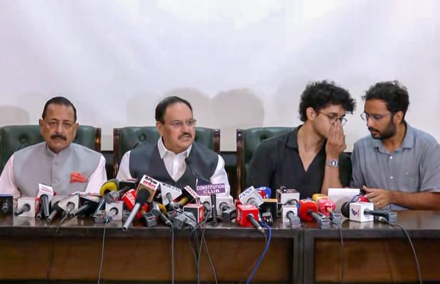 New Delhi: JP Nadda, Jitendra Singh and CJP leaders address joint press conference