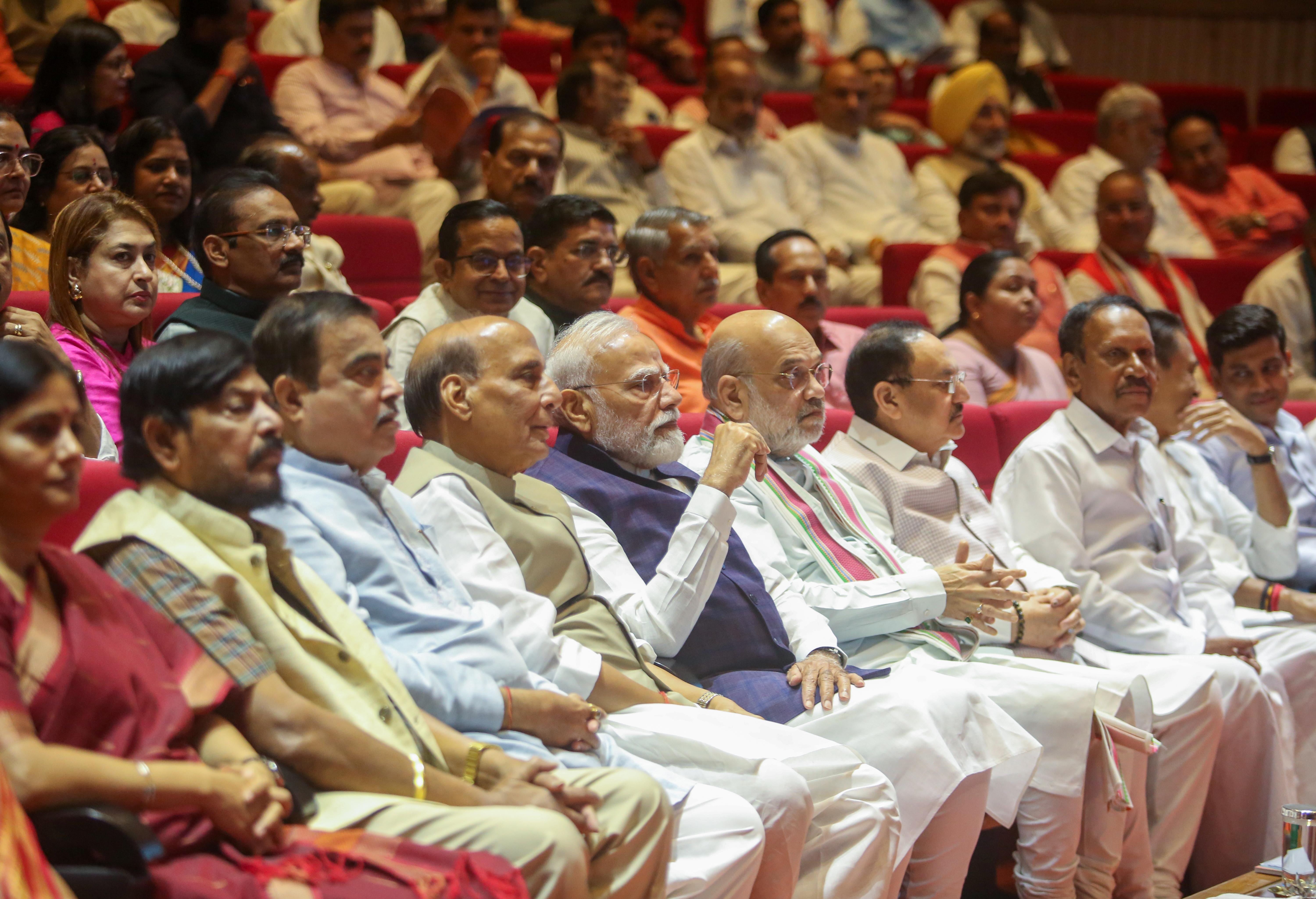 New Delhi: NDA Parliamentary Party's 'Mangal Milan' meeting