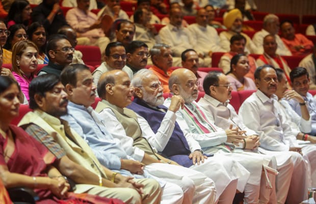 New Delhi: NDA Parliamentary Party's 'Mangal Milan' meeting