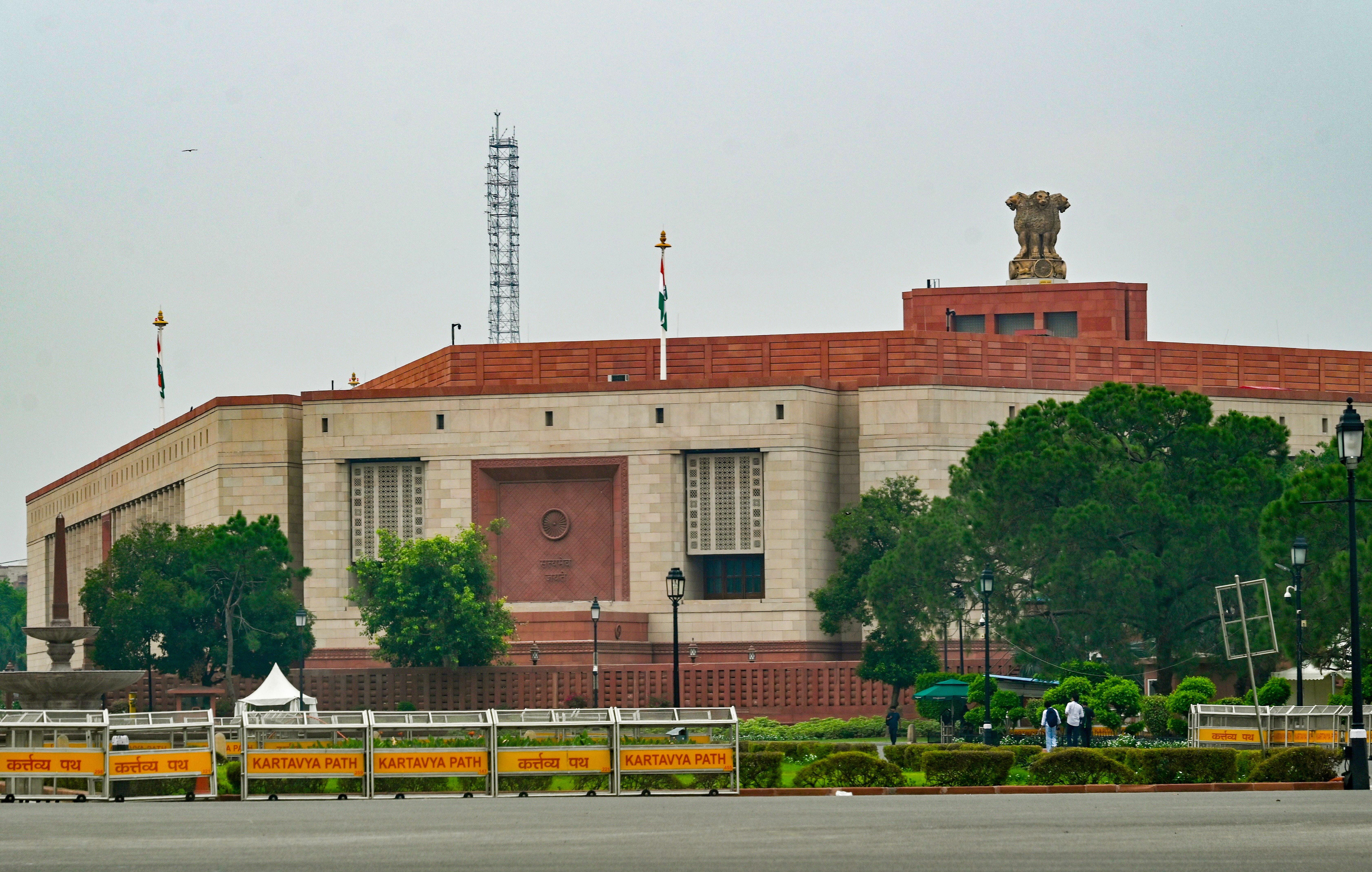 New Delhi: Parliament House ahead of Monsoon Session