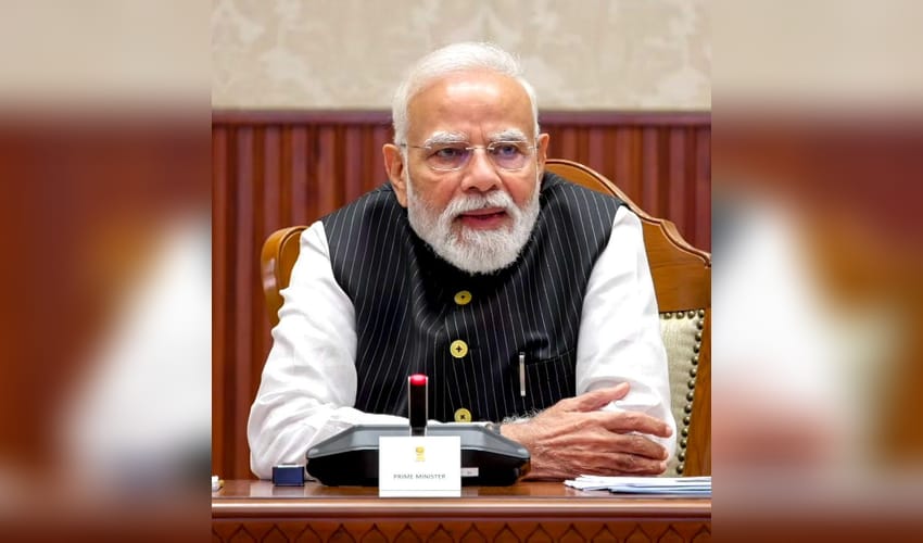 New Delhi: PM Modi interacts with space startup CEOs