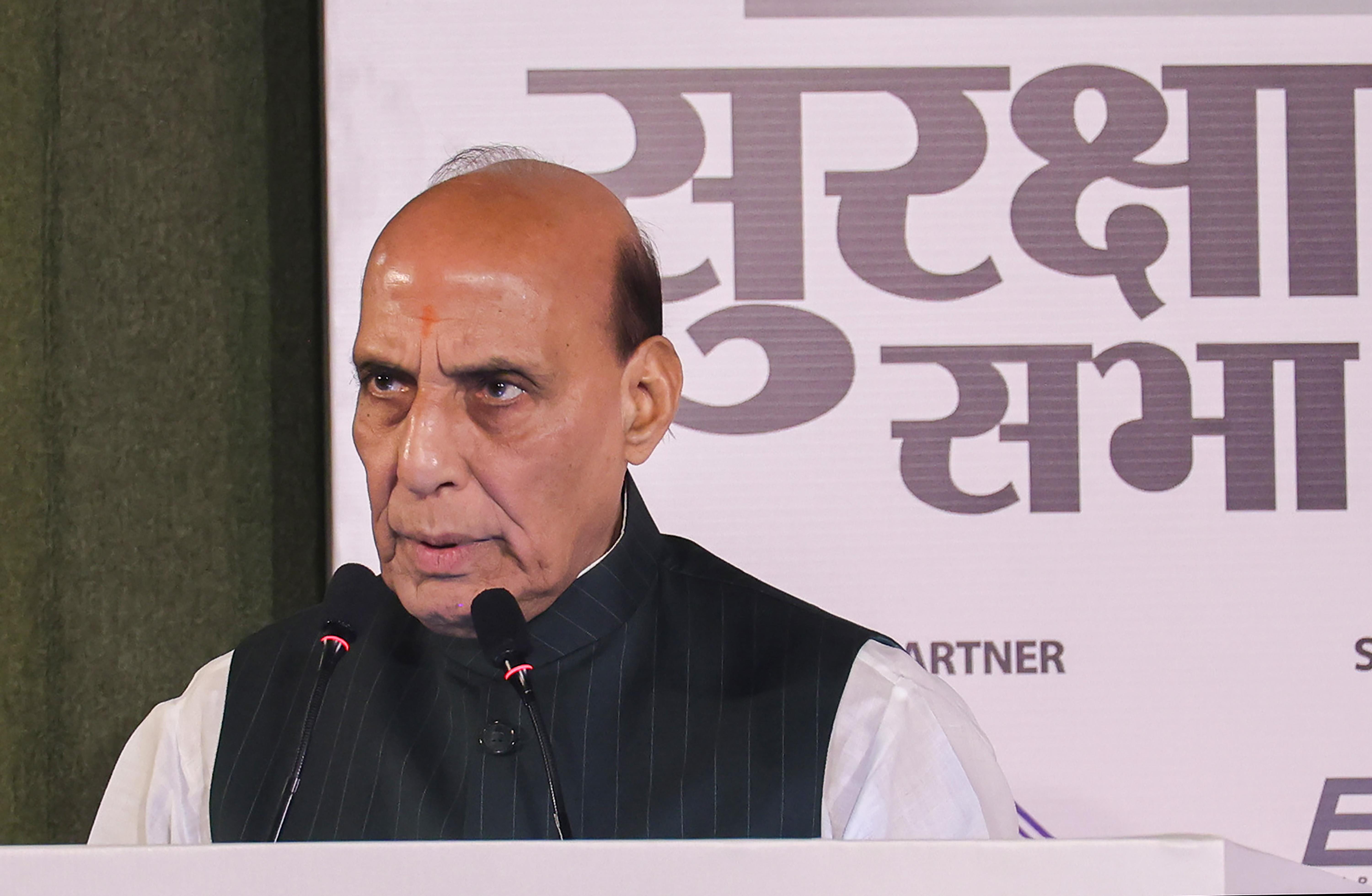 New Delhi: Rajnath Singh Addresses Suraksha Sabha
