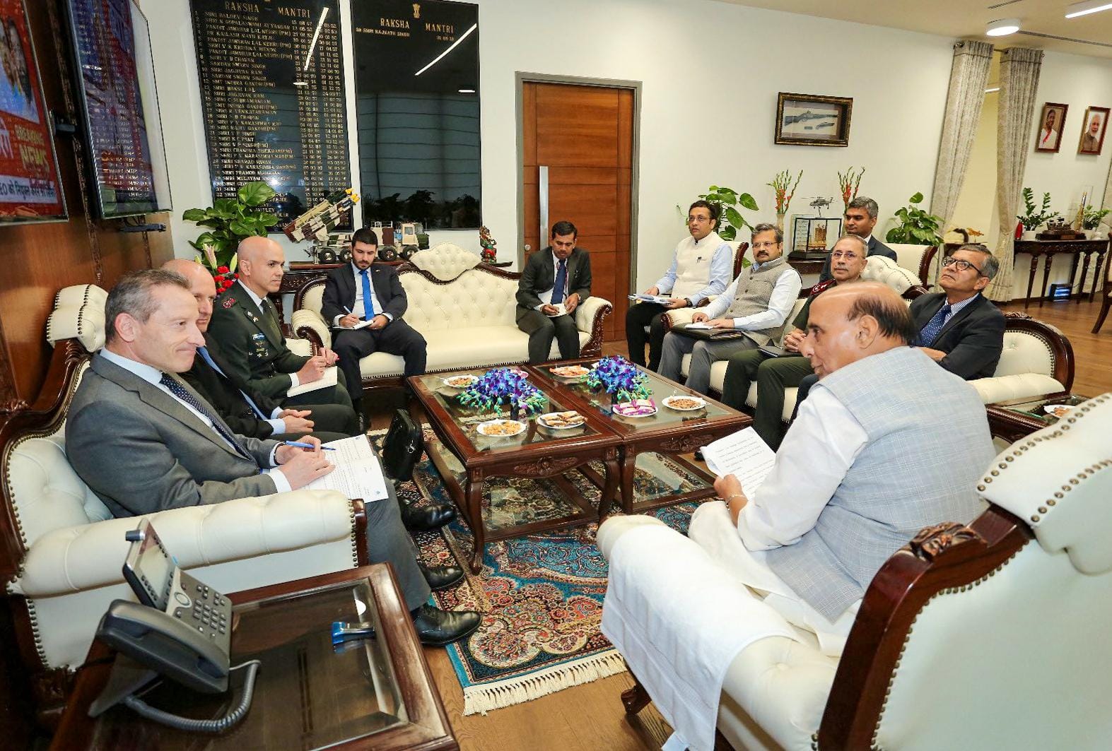 New Delhi: Rajnath Singh meets Israeli defence official