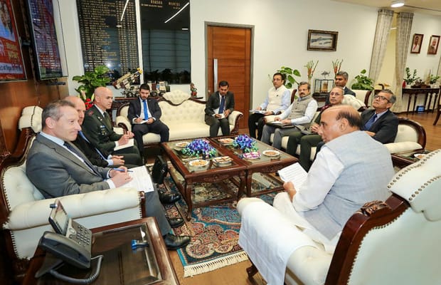 New Delhi: Rajnath Singh meets Israeli defence official