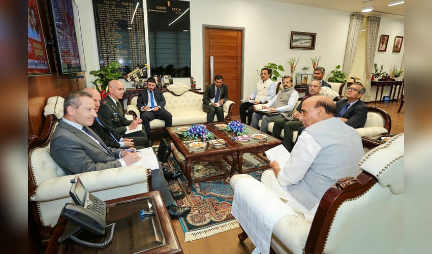 New Delhi: Rajnath Singh meets Israeli defence official