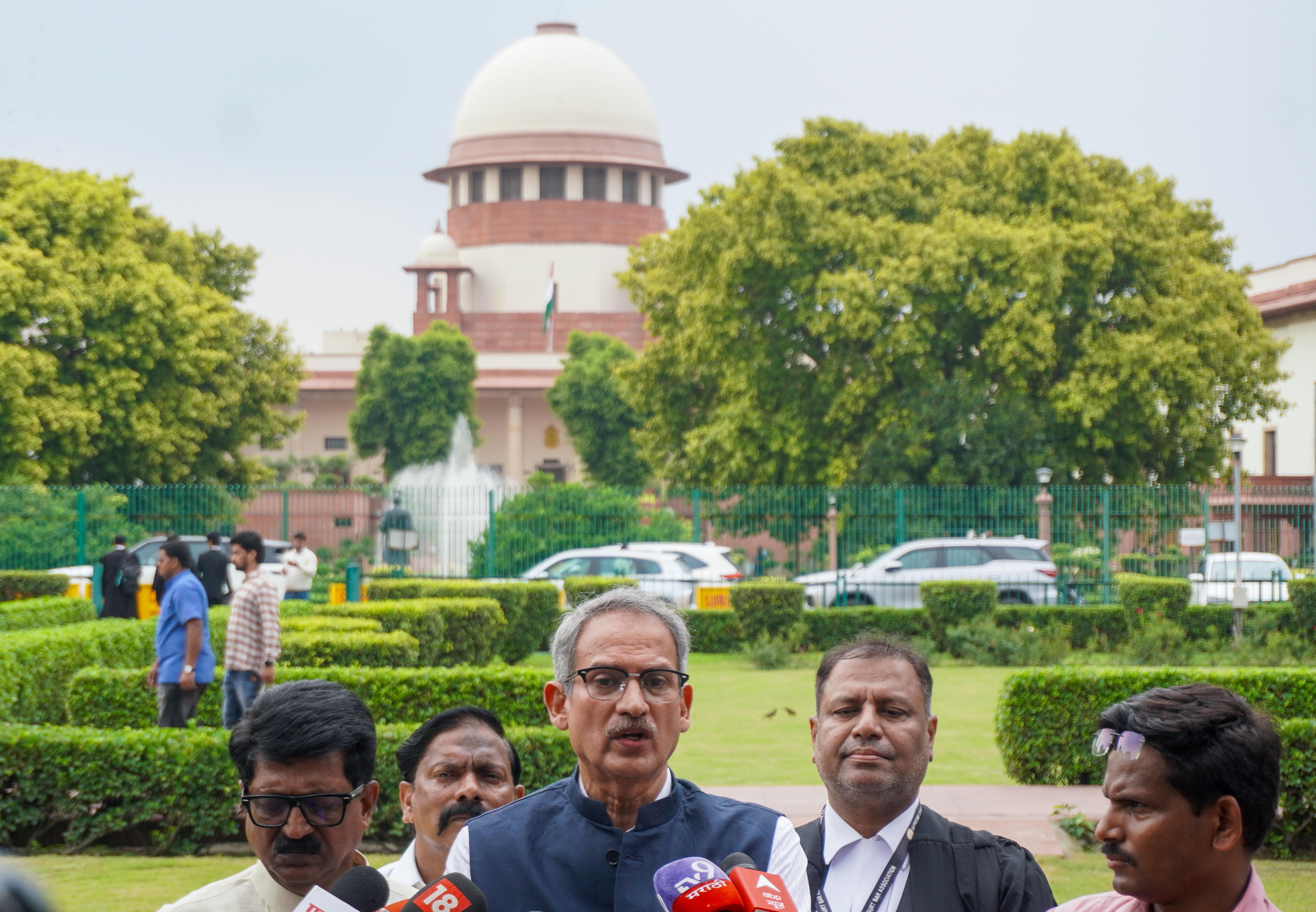 New Delhi: Shiv Sena (UBT) MPs after Supreme Court hearing